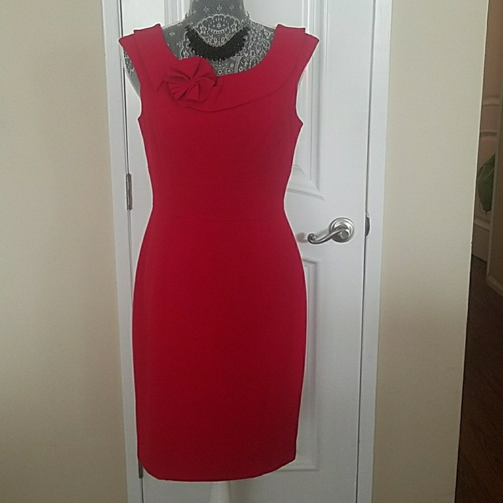 Calvin Klein Red Sleeveless Dress